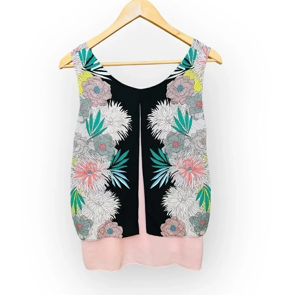 Anthropologie Top Corey Lynn Calter Anana Tank Layered Slit Back Size Small